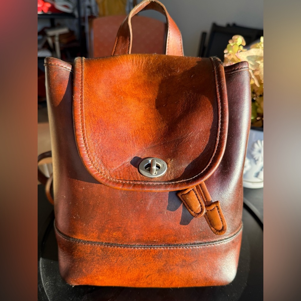 Vintage Coach Leather Daypack Mini Backpack made in Mexico in 2000 Style 9960